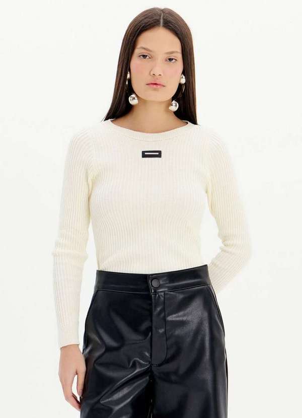 My Favorite - Blusa Tricot Manga Longa A0001