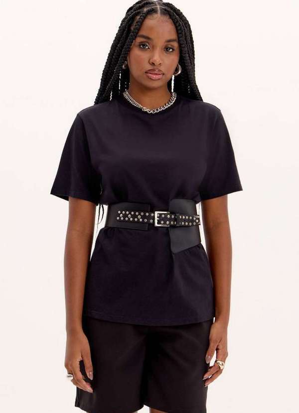 My Favorite - T-Shirt Alongada com Cinto A0003