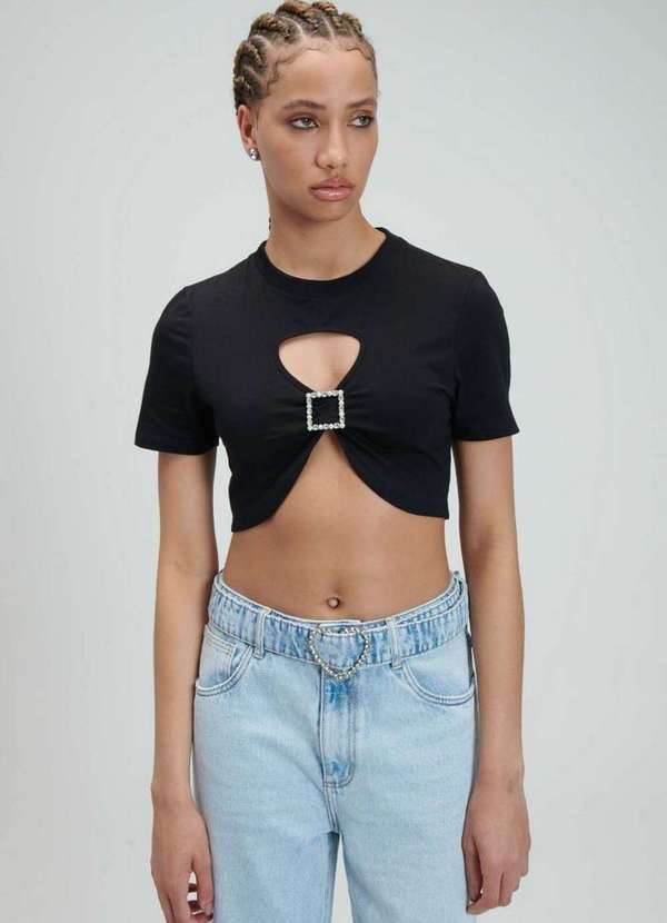 My Favorite - T-Shirt Baby Look Abertura Frontal A0003