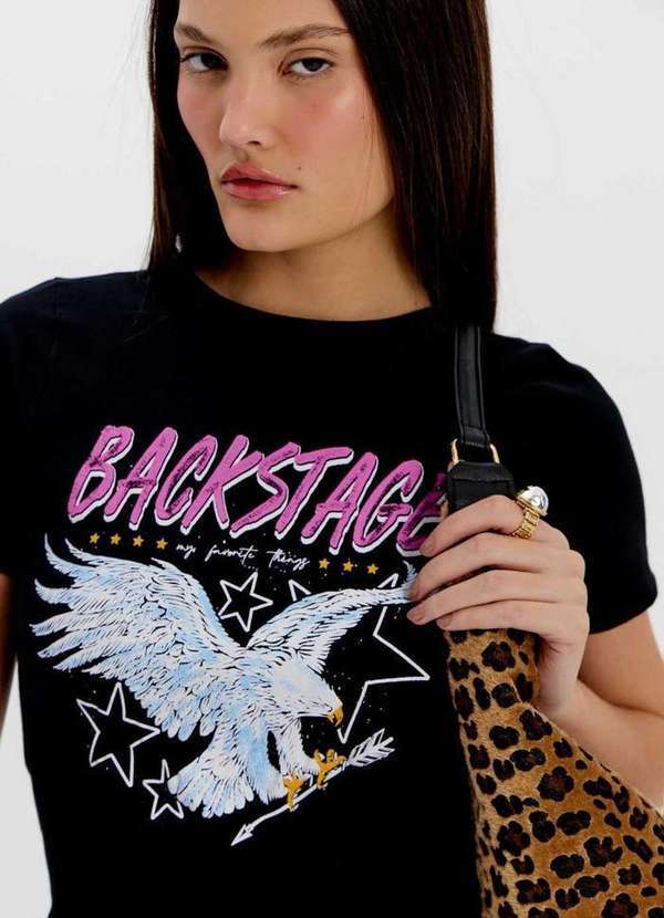 My Favorite - T-Shirt Baby Look com Estampa A0003