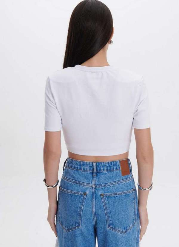 My Favorite - T-Shirt Baby Look com Ombreiras Strass A0002 4