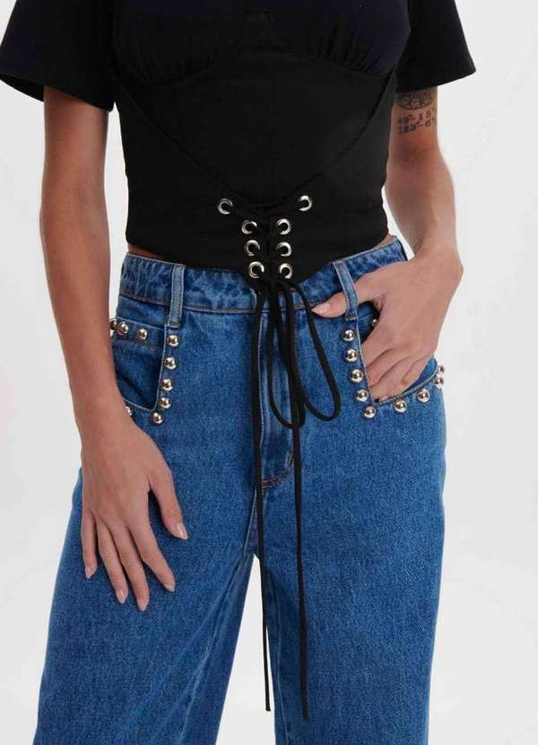 My Favorite - T-Shirt Corset com Amarração A0003 2