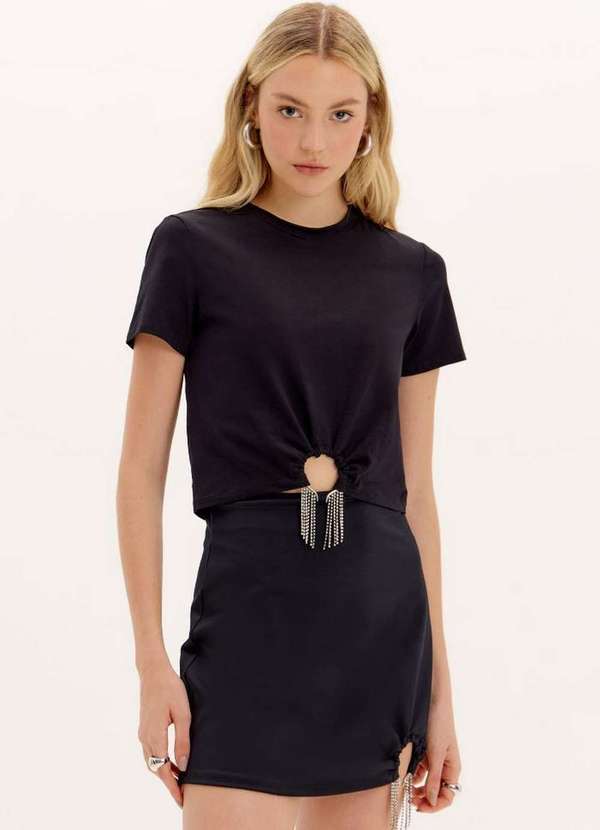 My Favorite - T-Shirt Cropped com Argola A0003