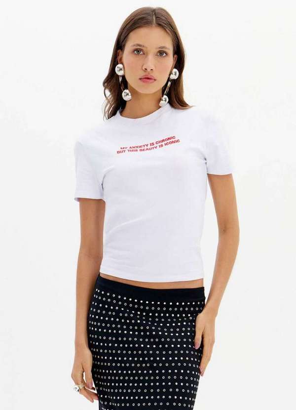 My Favorite - T-Shirt Justa com Bordado A0002
