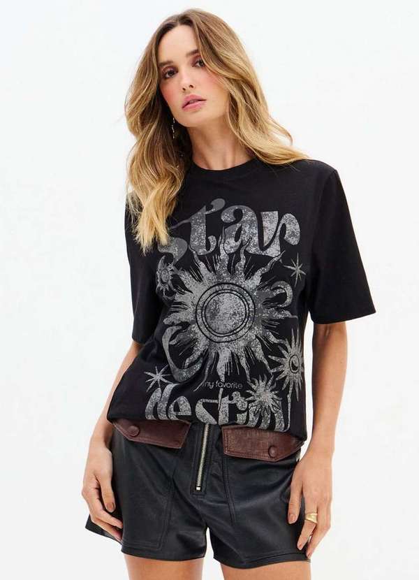 My Favorite - T-Shirt Oversived com Estampa A0003