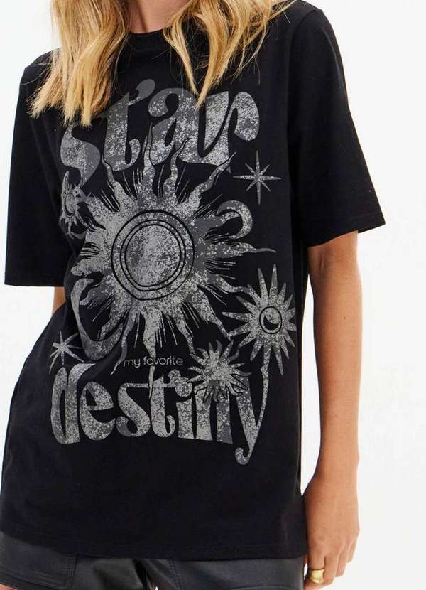 My Favorite - T-Shirt Oversived com Estampa A0003 3