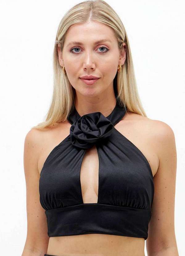 My Favorite - Top Cropped com Flor A0003 2