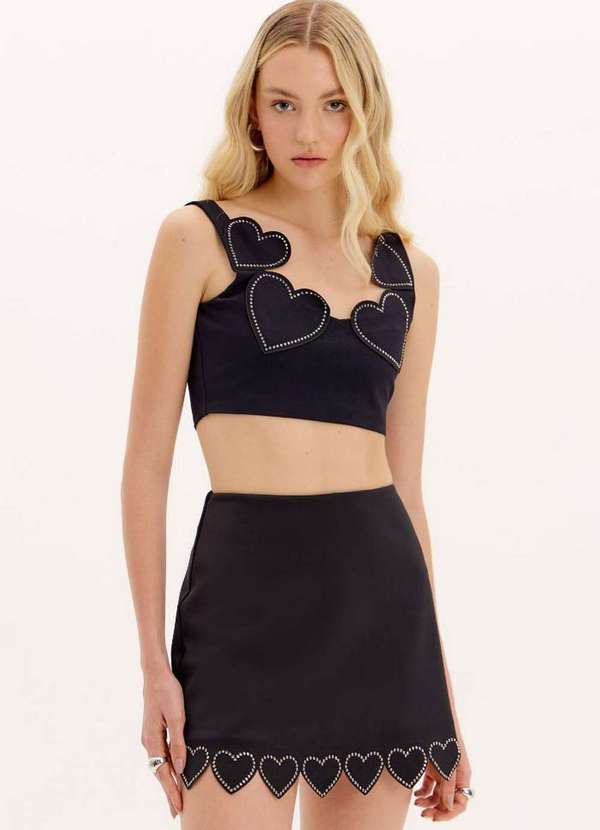 My Favorite - Top Cropped Corações Brilhos A0003