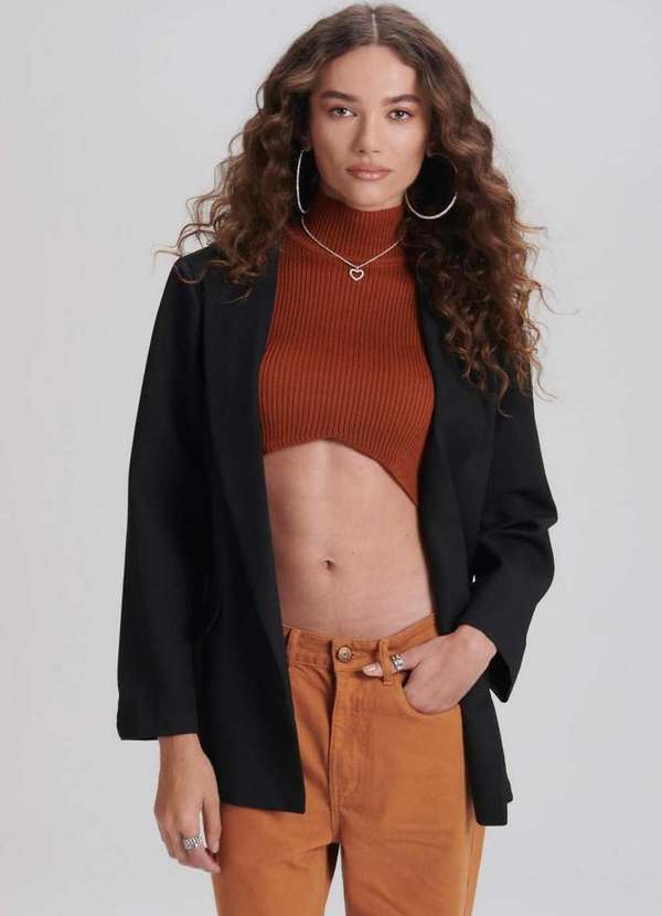 My Favorite - Top Tricot Gola Alta Cropped My Favorite 00730