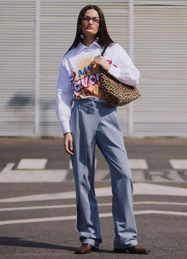 My Favorite - Calça Alfaiataria com Sobreposição A2349