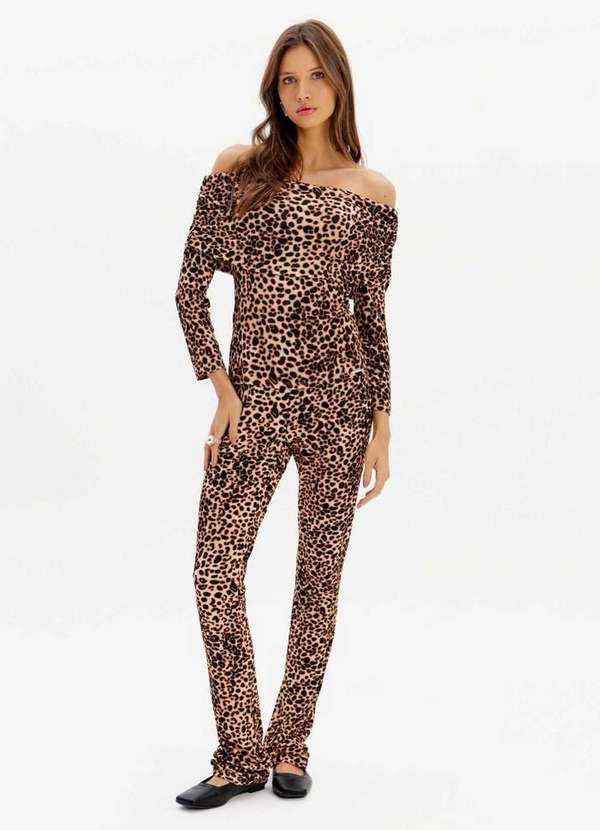 My Favorite - Calça Boot Cut Animal Print A2457