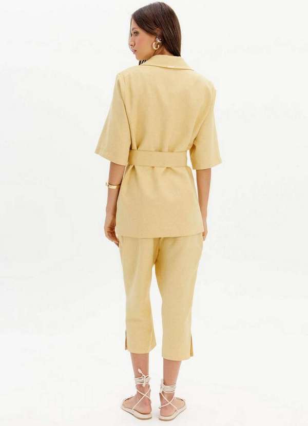 My Favorite - Calça Capri Cintura Alta com Linho A3027 3