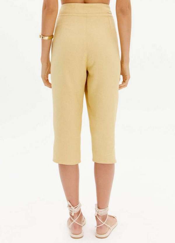 My Favorite - Calça Capri Cintura Alta com Linho A3027 4