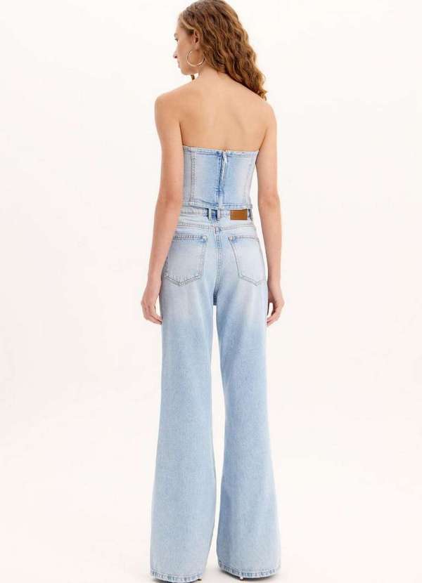 My Favorite - Calça Jeans Flare Ampla Cintura Alta A0004 3