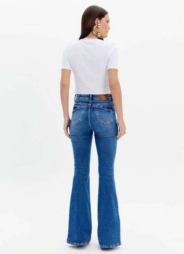 Calça Flare CalÃ§a Jeans Cintura Alta Anos 80 Calça Jeans Flare
