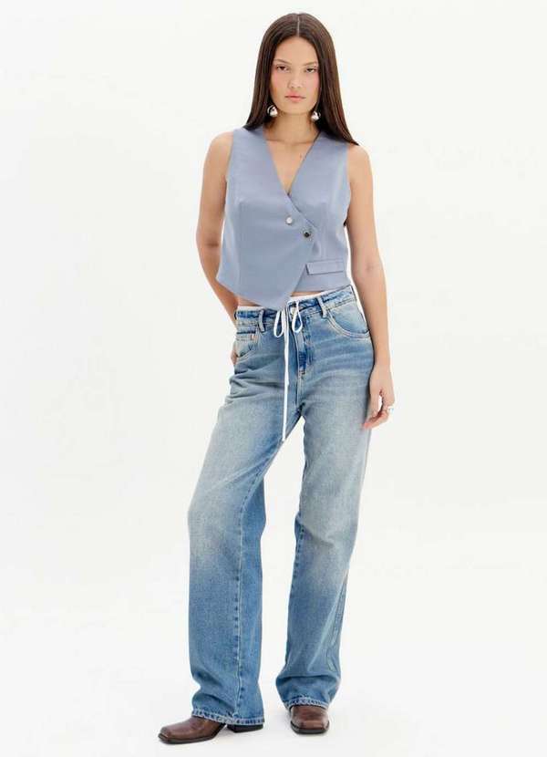 My Favorite - Calça Jeans Full Length Cintura Alta A0004
