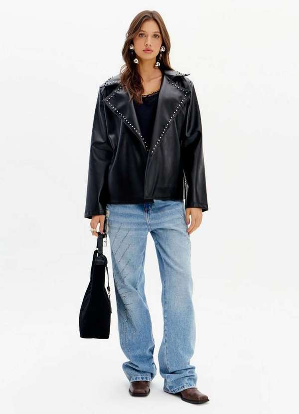 My Favorite - Calça Jeans Full Length com Brilhos A0004