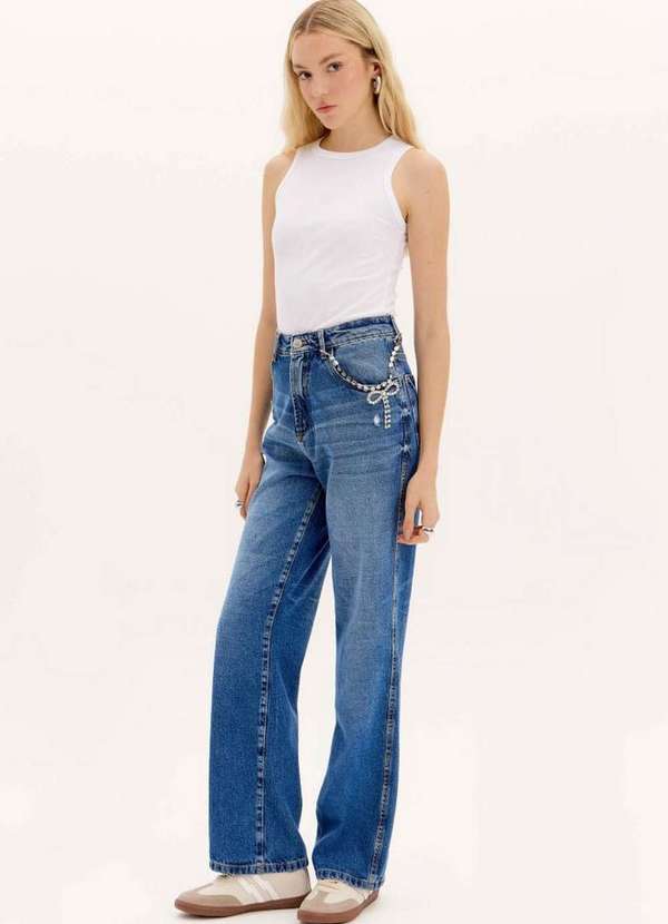 My Favorite - Calça Jeans Mom Corrente Laço A0004