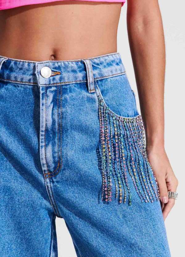 My Favorite - Calça Jeans Wide Leg Franjas 00004 3