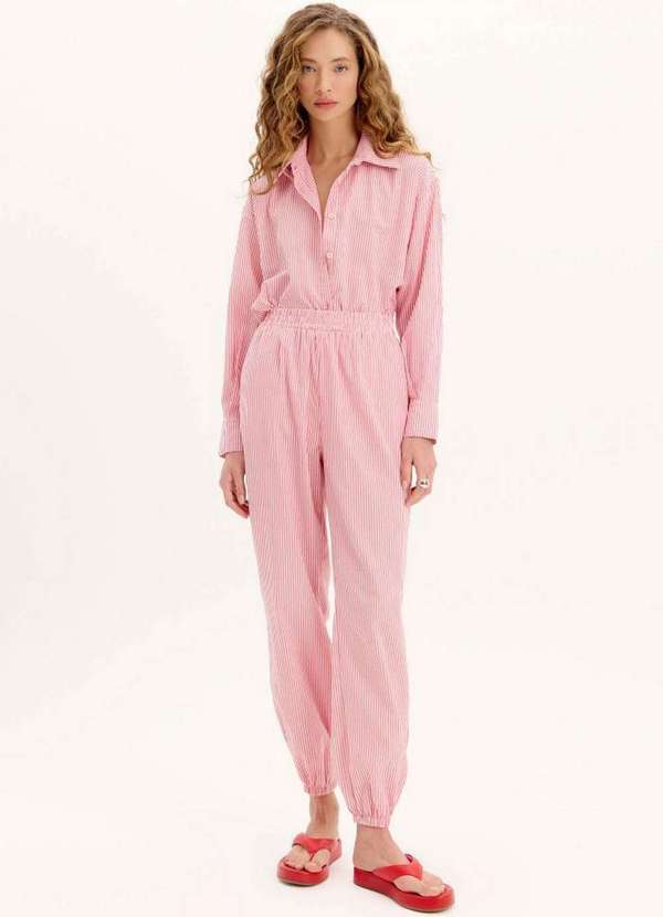 My Favorite - Calça Jogging Cintura Alta Listrada A2027