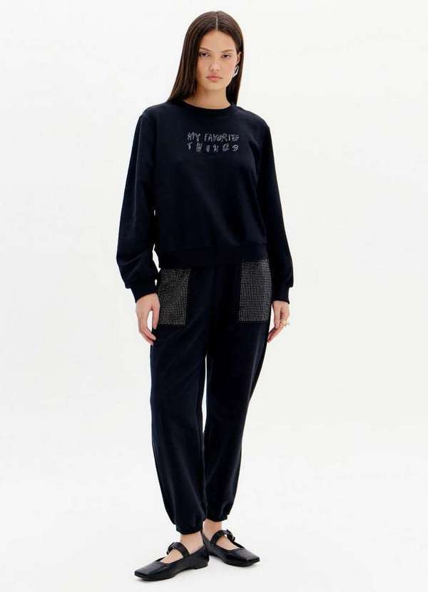 My Favorite - Calça Jogging Cintura Alta Moletom A0003