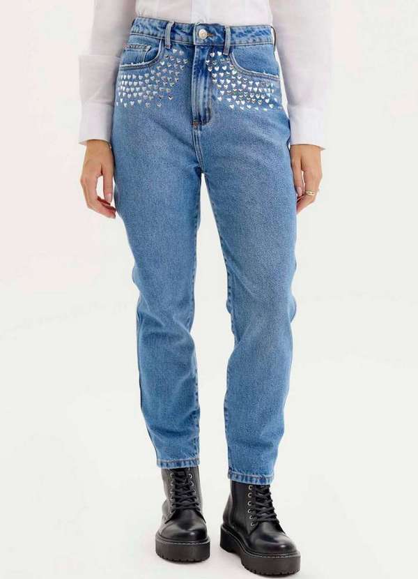 My Favorite - Calça Mom Jeans com Aplicação A0004 3