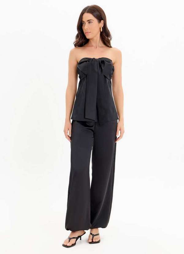 My Favorite - Calça Parachute Cetim Cintura Média A0003