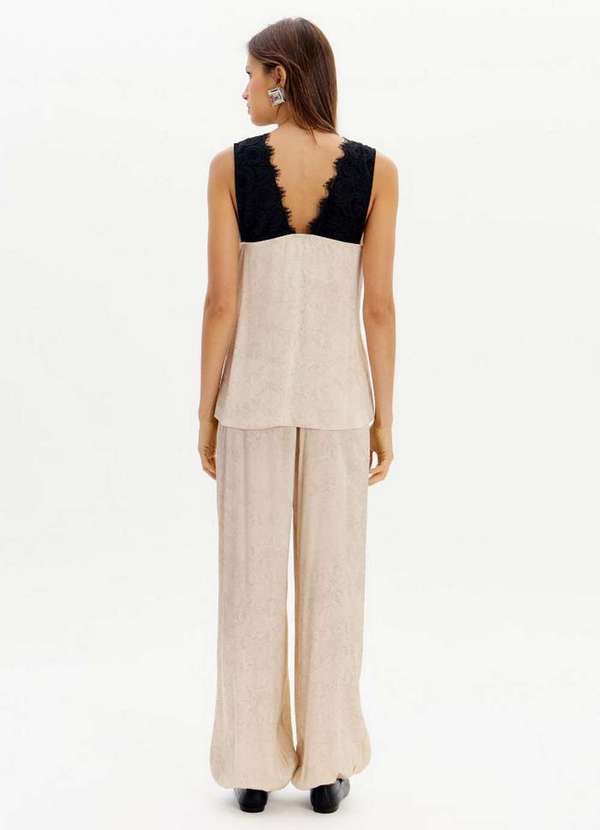 My Favorite - Calça Parachute Cintura Alta Cetim A2552 5