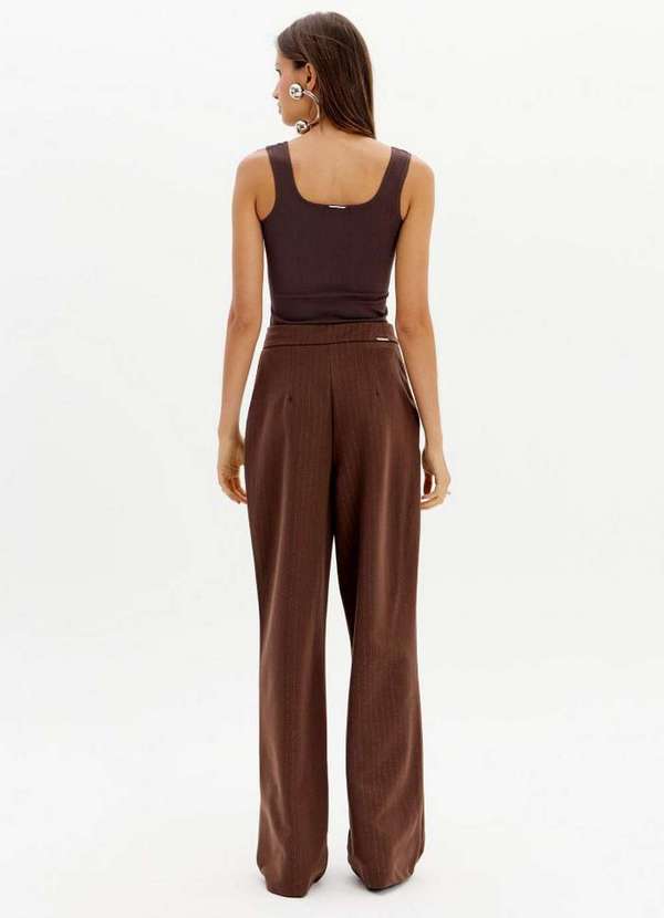 My Favorite - Calça Reta Alfaiataria Risca de Giz A2410 3