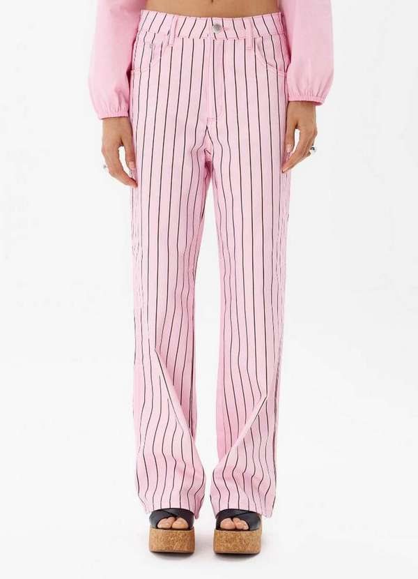 My Favorite - Calça Sarja Full Length Cintura Alta Listrada A2997 2