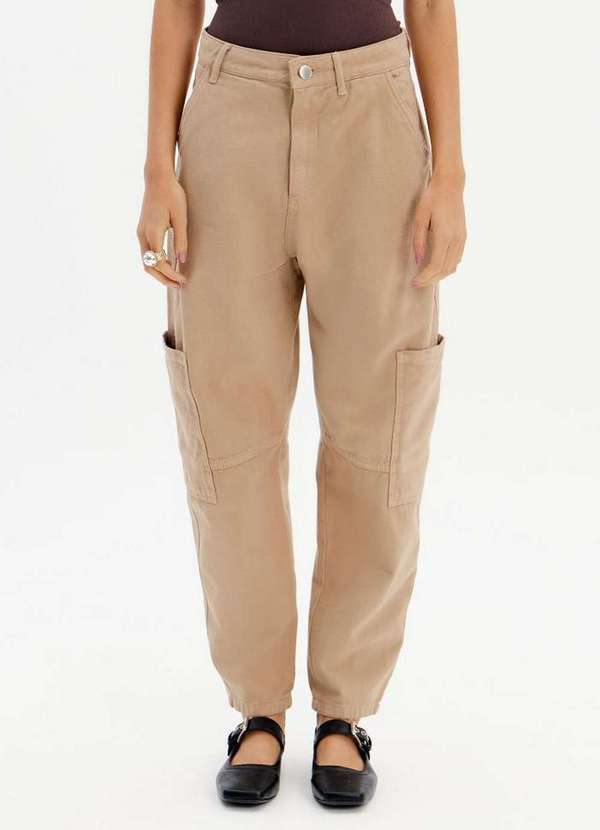 My Favorite - Calça Sarja Slouchy Cintura Super Alta e Bolso Cargo A2585 2