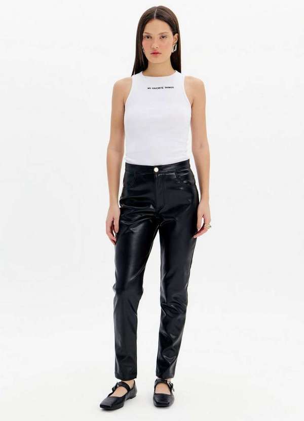 My Favorite - Calça Skinny Pu A0003