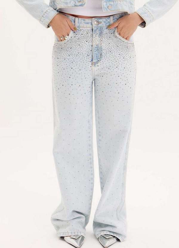 My Favorite - Calça Wide Leg Jeans Brilho A0004 2