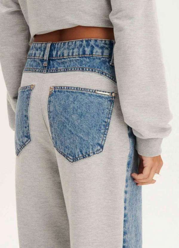 My Favorite - Calça Wide Leg Jeans Recortes A1164 3