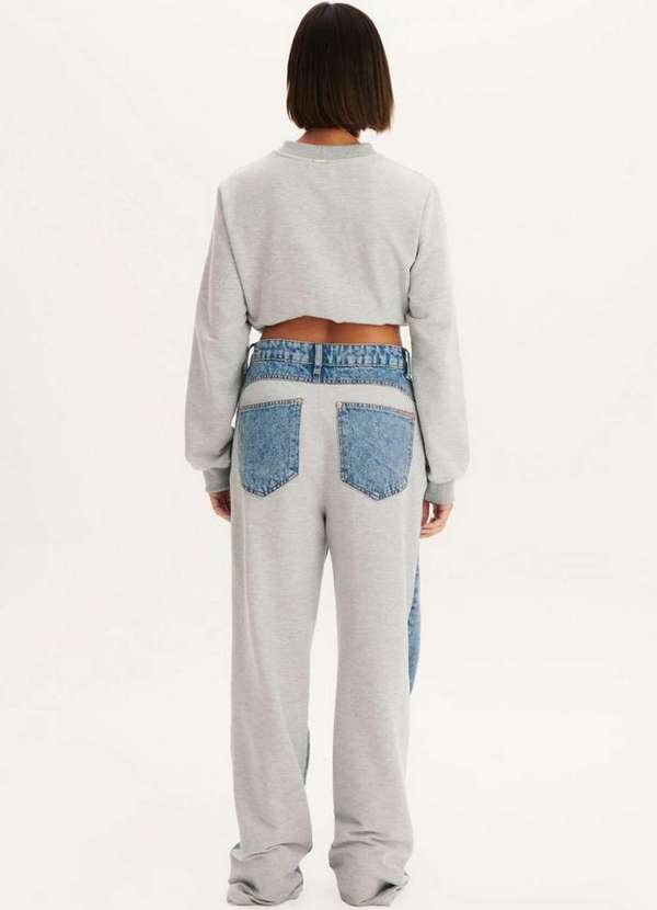 My Favorite - Calça Wide Leg Jeans Recortes A1164 4