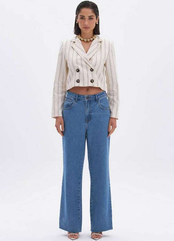 My Favorite - Calça Wide Leg Jeans Super High A0004