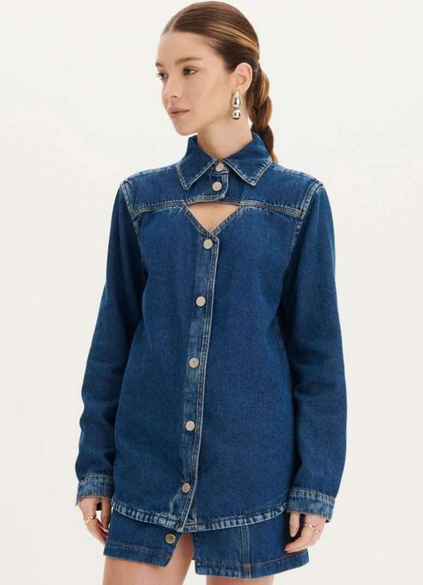 My Favorite - Camisa Jeans com Decote Vazado A0004 2