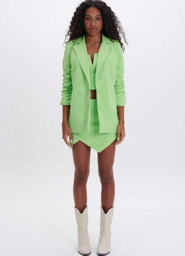 My Favorite - Blazer Alongado com Franzido A0192