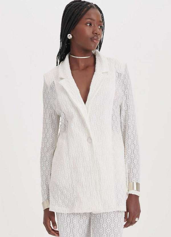 My Favorite - Blazer Alongado de Renda A0001 4