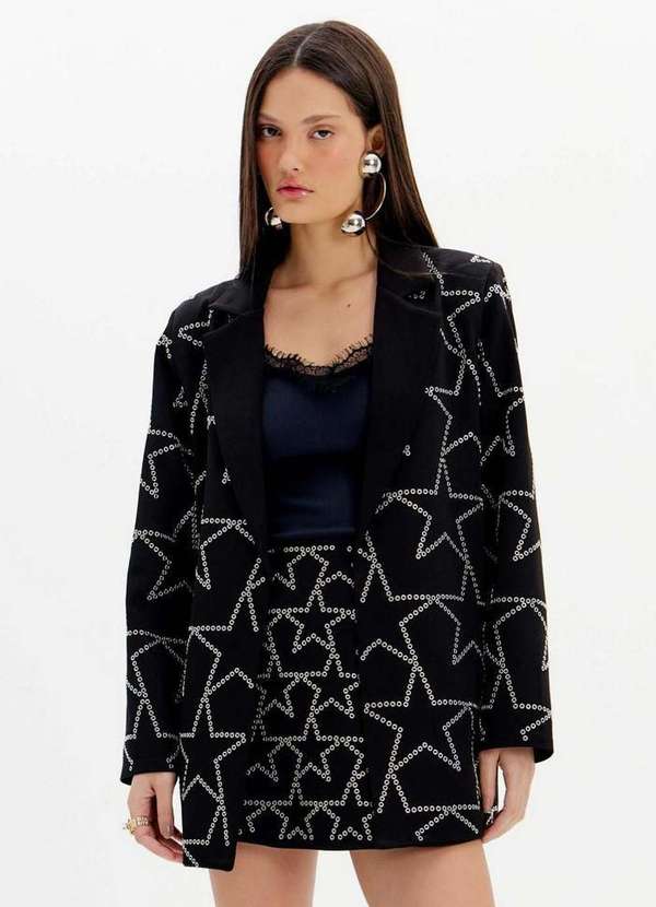 My Favorite - Blazer Alongado Estrelas A0003