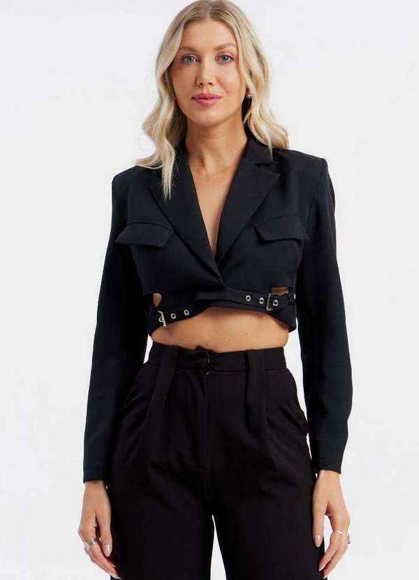 My Favorite - Blazer Cropped com Fivelas A0003