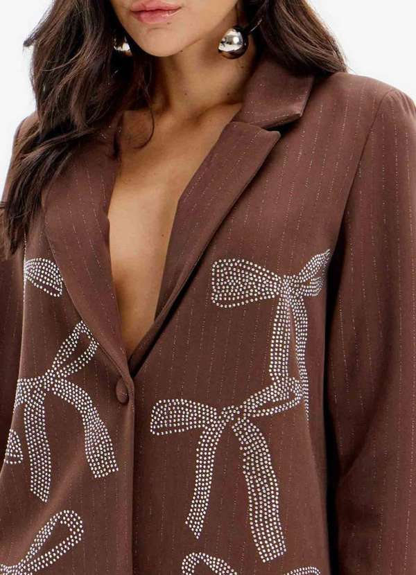 My Favorite - Blazer Oversized Risca de Giz Laços A2410 2