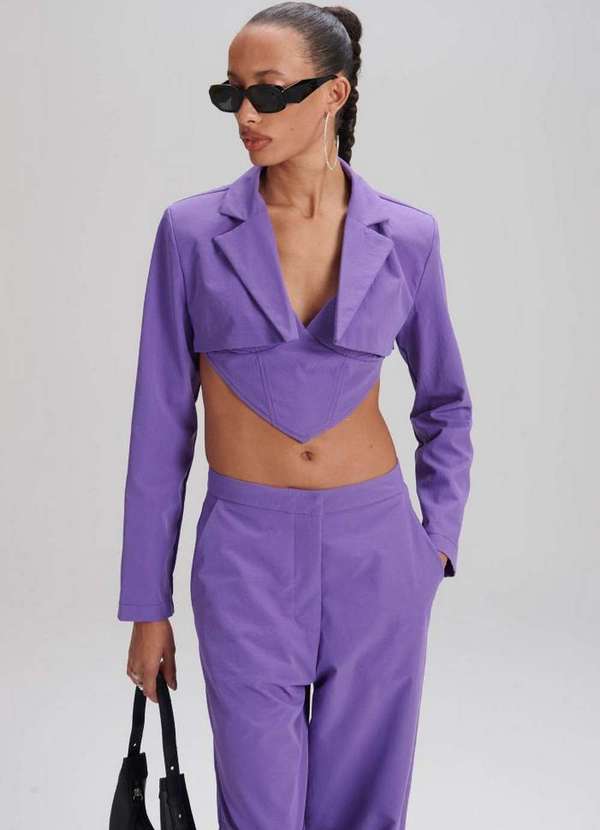 My Favorite - Blazer Super Cropped Manga Longa 00756