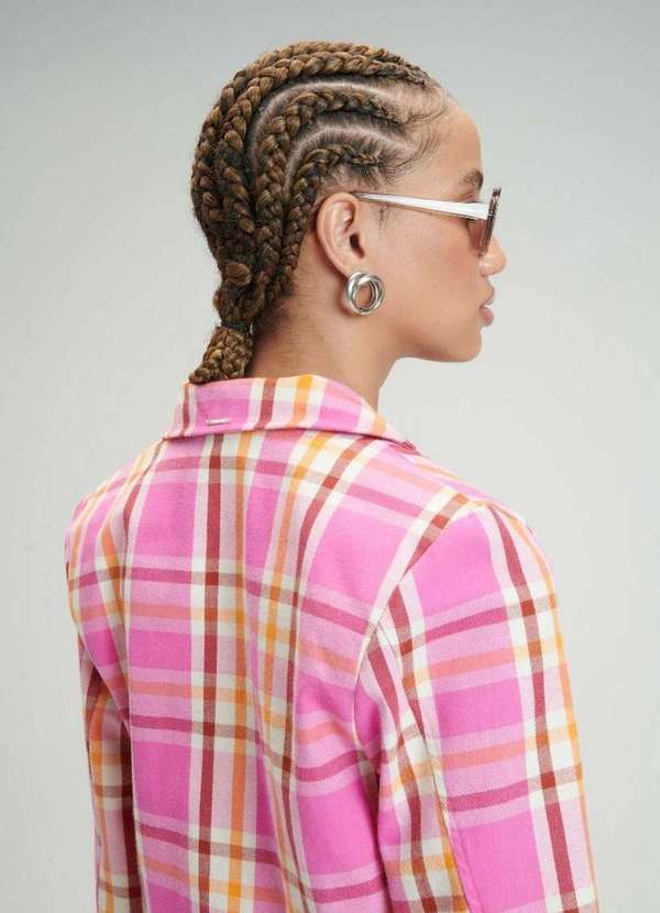 My Favorite - Blazer Xadrez Alfaiataria Cropped A0147 4