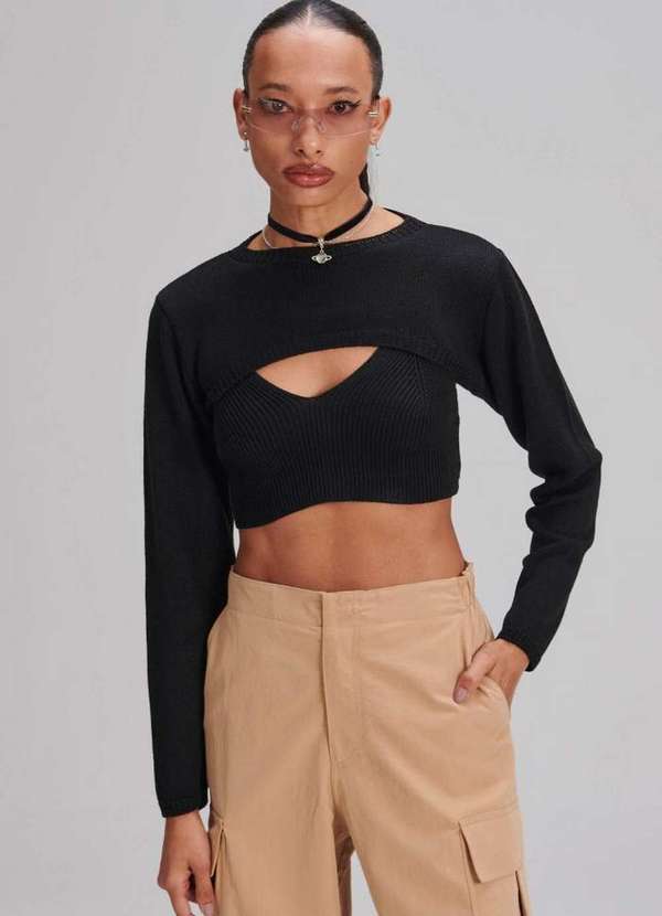 My Favorite - Blusa Tricot com Sobreposição 00003 1