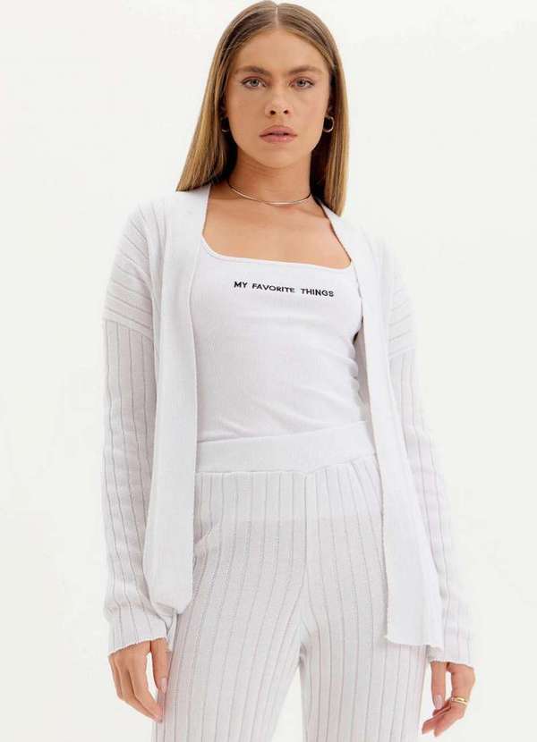 My Favorite - Cardigã Alongado Tricot A0001