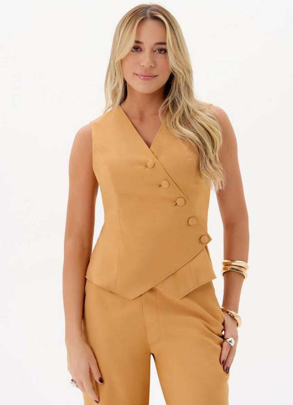 My Favorite - Colete Alfaiataria Assimétrico com Botões A2021