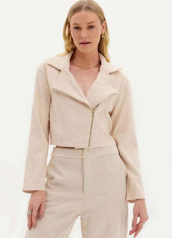 My Favorite - Jaqueta Biker Curta Veludo A0890