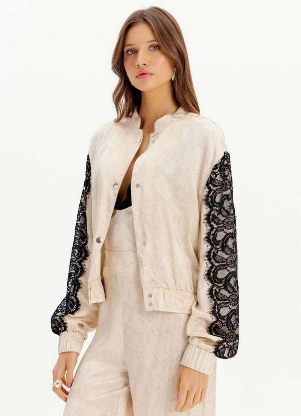 My Favorite - Jaqueta Bomber com Renda A2552