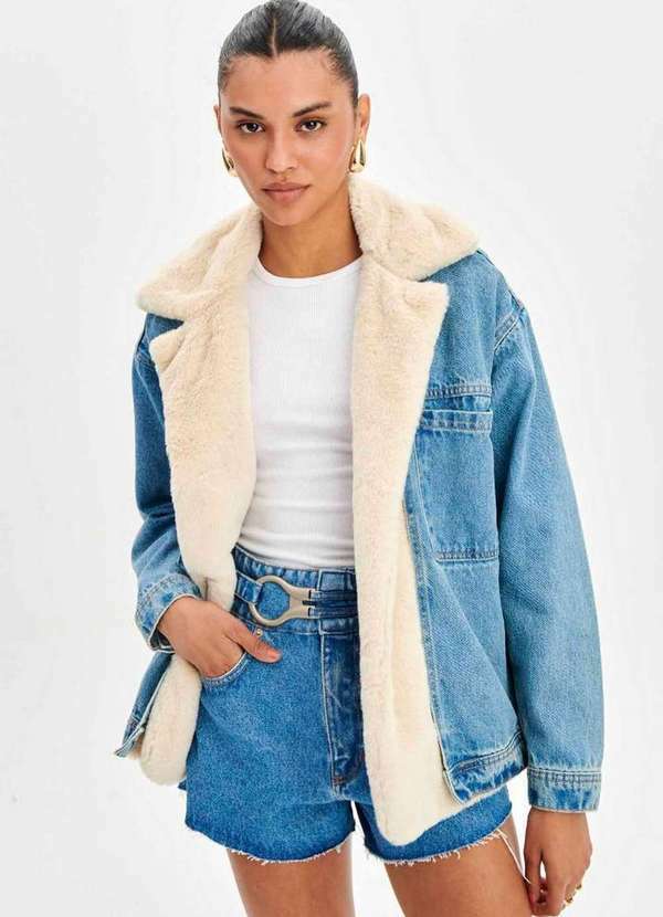 My Favorite - Jaqueta Jeans com Pelo A0004